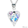 Wild Heart Pendant Crystal Aurore Boreale Made w/ Swarovski Elements